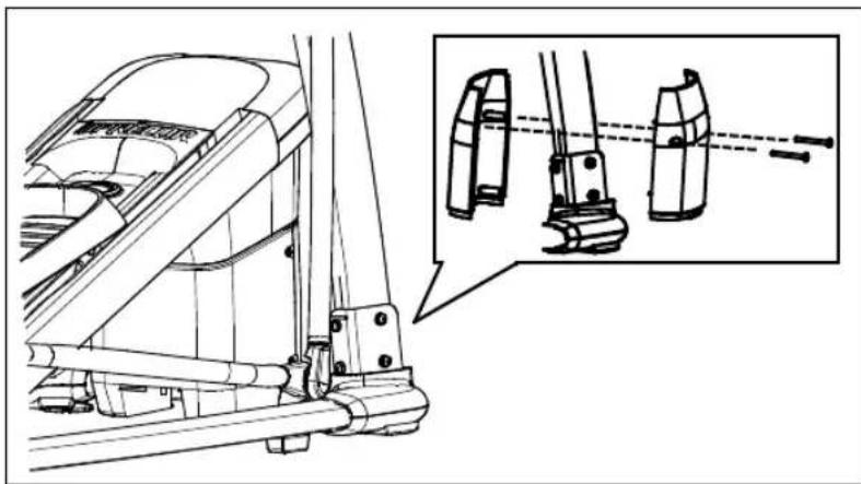 Precor EFX 811 - To attach the caps and upright support covers: - 2
