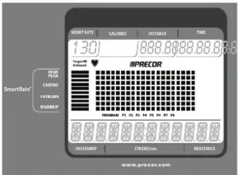 Precor EFX 5.21 - Using the Center Display - 1