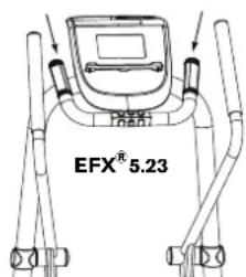 Precor EFX 5.21 - Using the Touch-Sensitive Grips - 1