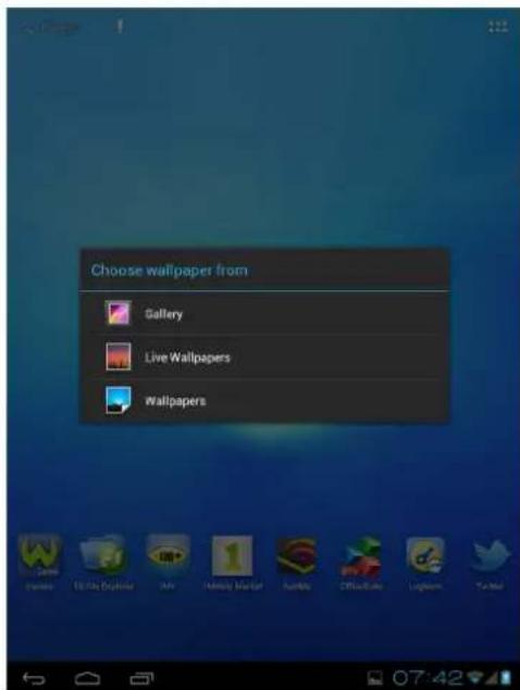 Choose wallpaper from Gallery Live Wallpapers Wallpapers