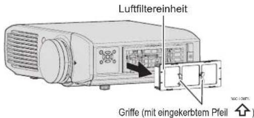Luftfiltereinheit Griffe (mit eingekerbtem Pfeil)
