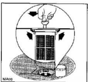 FAURE LVN363W - Nettoyage des filtres centraux (après chaque lavage) - 2