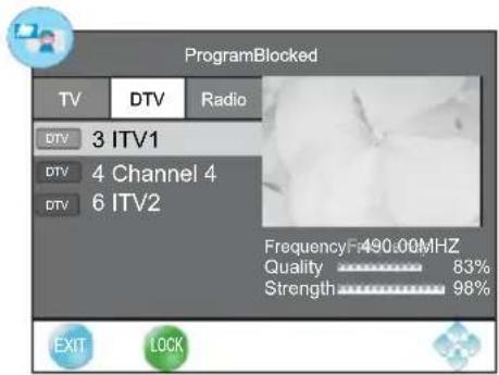 NPG NT-249B-P - Control Parental (En el modo DTV) - 1