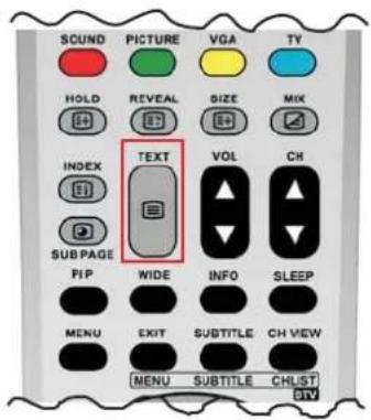 SCUND PICTURE VGA TV HOLD REVEAL SIZE MIX INDEX TEXT VOL CH SUB PAGE PIP WIDE INFO SLEEP MENU EXIT SUBTITLE CH VIEW MENU SUBTITLE CHUST