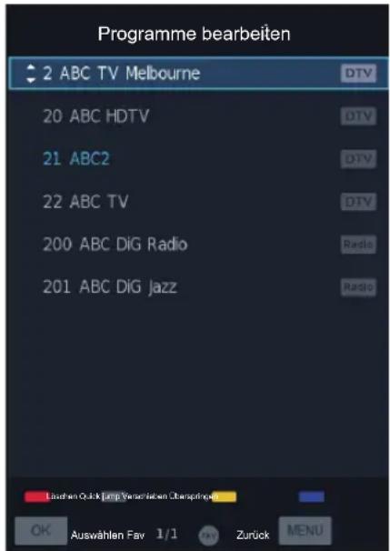 HISENSE H49N2100S - Programme bearbeiten - 1