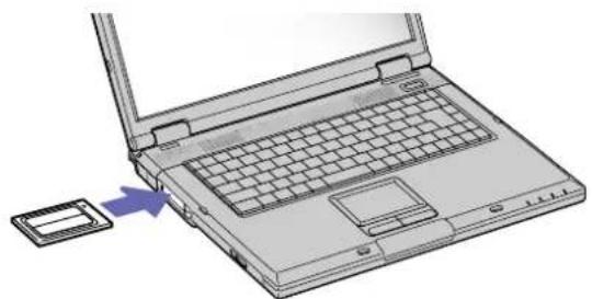SONY Vaio PCG-GRV616S - Einsetzen einer PC Card - 1