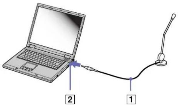 SONY Vaio PCG-GRV616S - Anschließen eines externen Mikrofons - 1