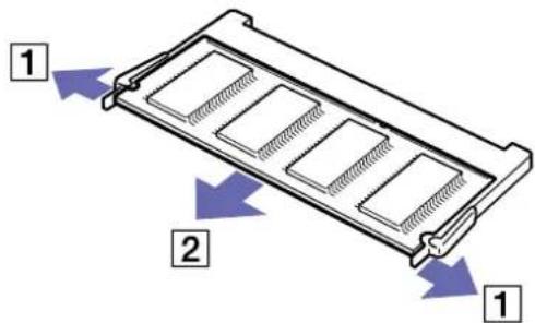 SONY Vaio PCG-GRV616S - Entfernen eines Speichermoduls - 2