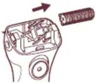 Diagram showing internal components of a device with an arrow pointing to a labeled component, possibly indicating a process or assembly.