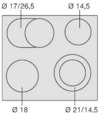 Ø 17/26,5 Ø 14,5 Ø 18 Ø 21/14,5