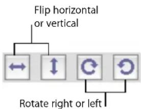 Flip horizontal or vertical Rotate right or left