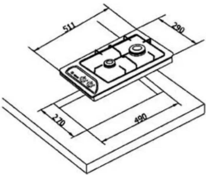 CALIFORNIA DC402NCA - INSTALLATION DE LA TABLE DE CUISSON - 1