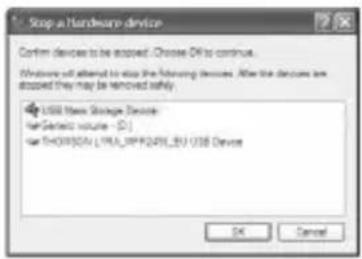 Stop a Hardware device Confirm devices to be accepted. Choose OK to continue. Windows will alter to stop the following devices. After the devices are stopped they may be removed safely. USB Max Storage Device Net Specific volume - SD Use TH0102A LYRA_JRPQ498_EU USB Device OK Cancel
