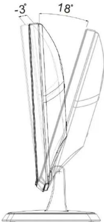 HANNSPREE HP195 - ADJUSTING THE VIEWING ANGLE - 1