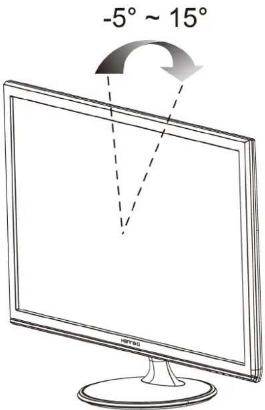 HANNSPREE HL 225 - ADJUSTING THE VIEWING ANGLE - 1