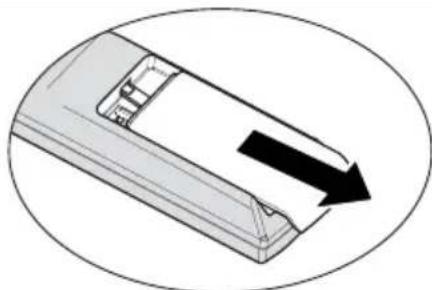 BENQ W1300 - Replacing the remote control battery - 1