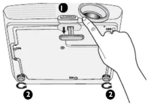Diagram of a device with labeled parts and directional arrows indicating motion or assembly steps