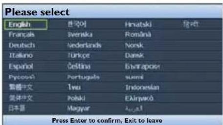 Please select English 匈牙哥 Hmatski 匈牙哥 Français Svenska România Deutsch Nederlands Norsk Italano Türkçe Damik Español Ceština Estrapacor Pycocou Portugala suomi 繁體中文 Ivei Indonesian 氣体中文 Polski Eäriparko 日本語 Magyar 4...af Press Enter to confirm, Exit to leave