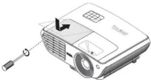 BENQ W1300 - Replacing the lamp - 11