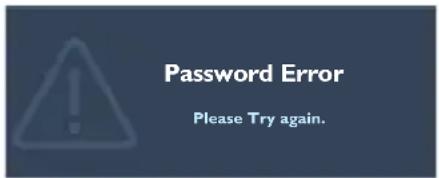 Password Error Please Try again.
