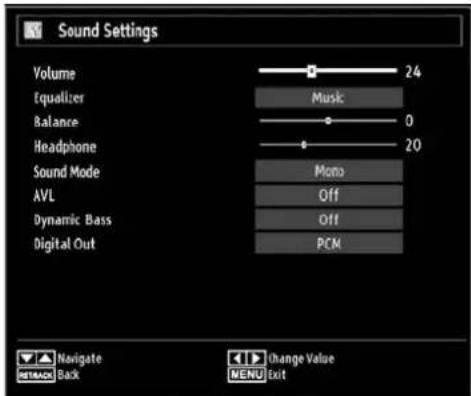 Luxor LED22EL - Configuring Sound Settings - 1
