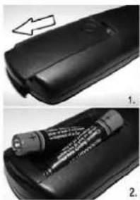 Luxor LED22EL - Inserting Batteries - 1