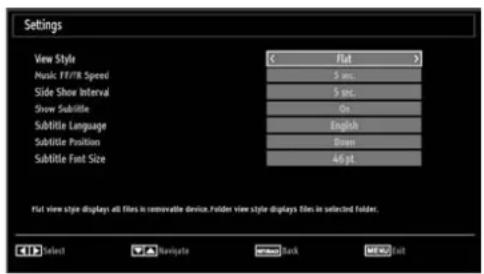 Luxor LED22EL - Media Browser Settings - 1