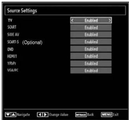 Luxor LED22EL - Configuring Source Settings - 1