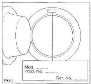 Mod. ...... Prod. No. ...... Ser. No. ...... P0042