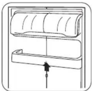 ZANUSSI ZRA324SW - Colocación de los estantes de la puerta - 1