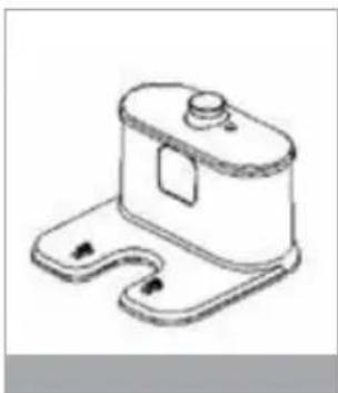 Technical line drawing of a mechanical bracket component (no text or symbols)