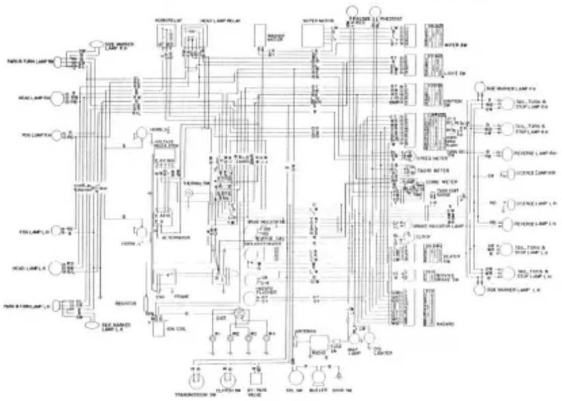 Datsun Sports 2000 (1970) - WIRING DIAGRAM (SPL311-U FOR USA AND CANADA) - 1