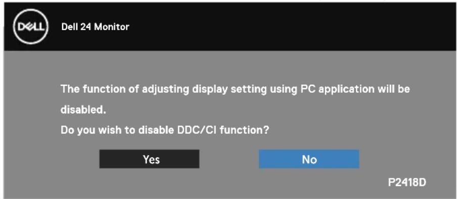 DELL Professional P2418D - OSD warning messages - 3