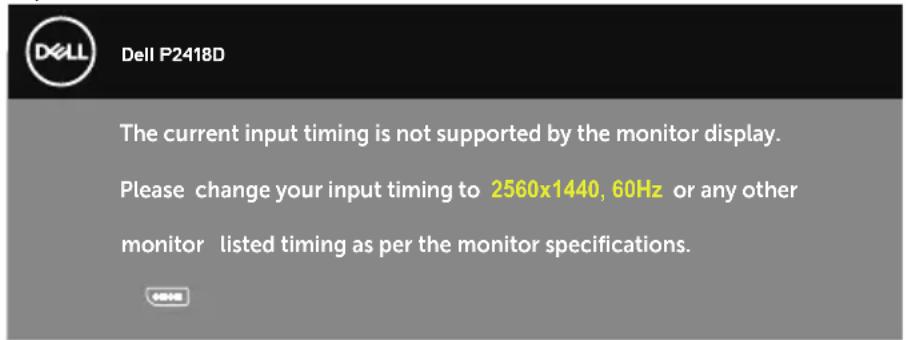 DELL Professional P2418D - OSD warning messages - 2