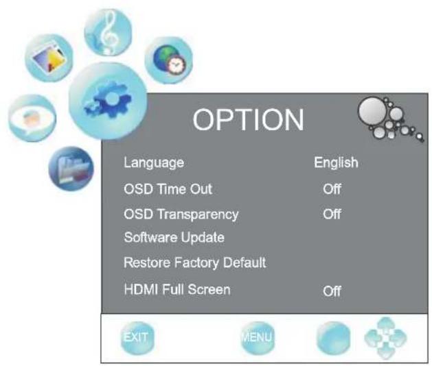 VDiGi DTV22LV - Option Menu - 1