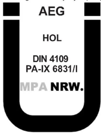 AEG HOL DIN 4109 PA-IX 6831/I MPA NRW.