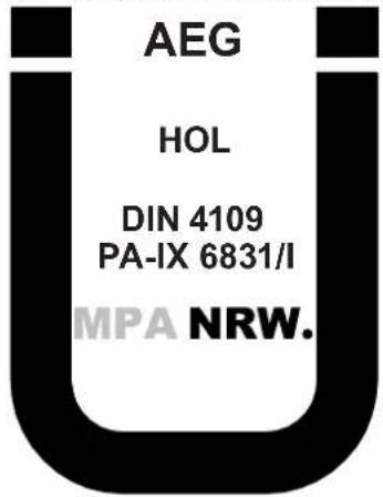 AEG HOL DIN 4109 PA-IX 6831/I MPA NRW.
