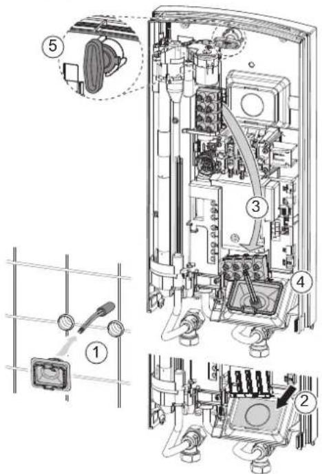 AEG DDLE ÖKO TD 18/21/24 - Приклучување на струја – во сид – долу - 1