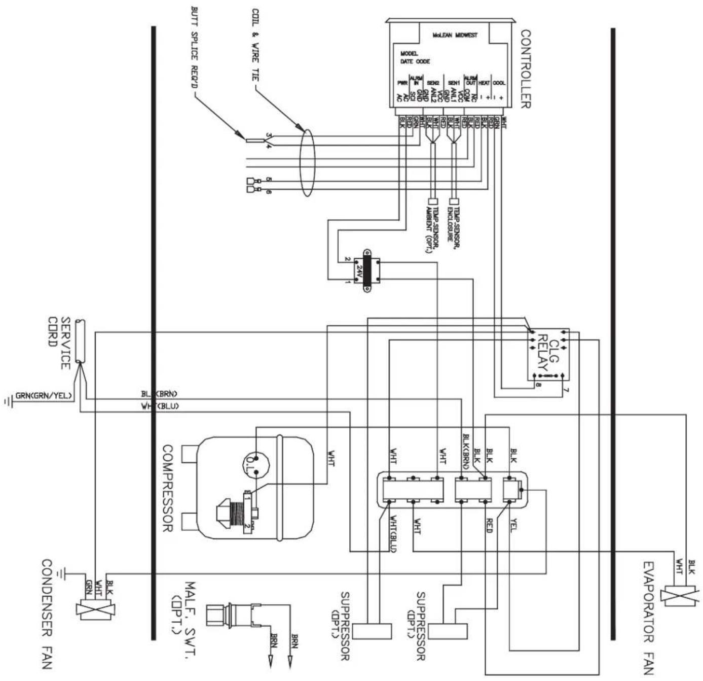 Hoffman CR230216G002 - WIRE DIAGRAM, LEVEL II AND III - 1