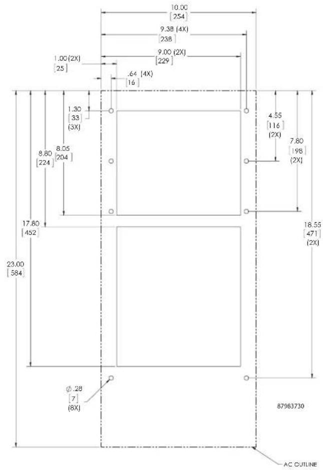 Hoffman CR230216G002 - MOUNTING CUTOUT DIMENSIONS - 1