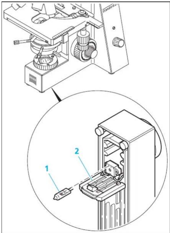 ZEISS Standard 25 ICS - Halogenlampe 6 V 20 W wechseln - 2