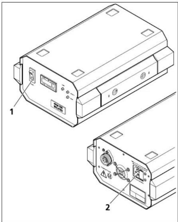 ZEISS Axioskop 40 FL - Mikroskop und Vorschaltgerät HBO 100 W ein- bzw. ausschalten - 1