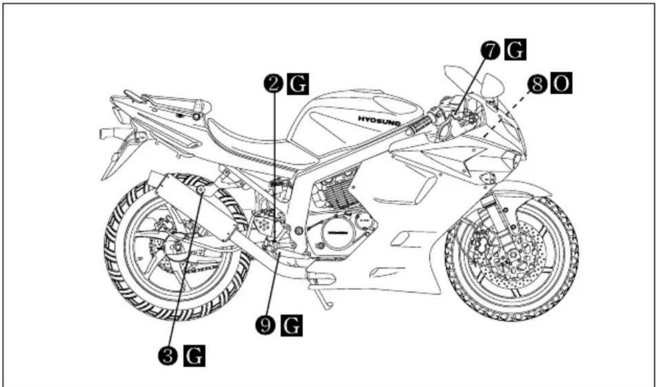 HYOSUNG GT250FI - CAUTION - 2