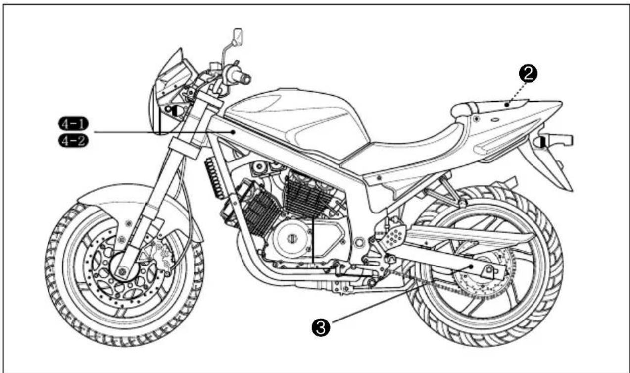 HYOSUNG GT250FI - LABEL - 2