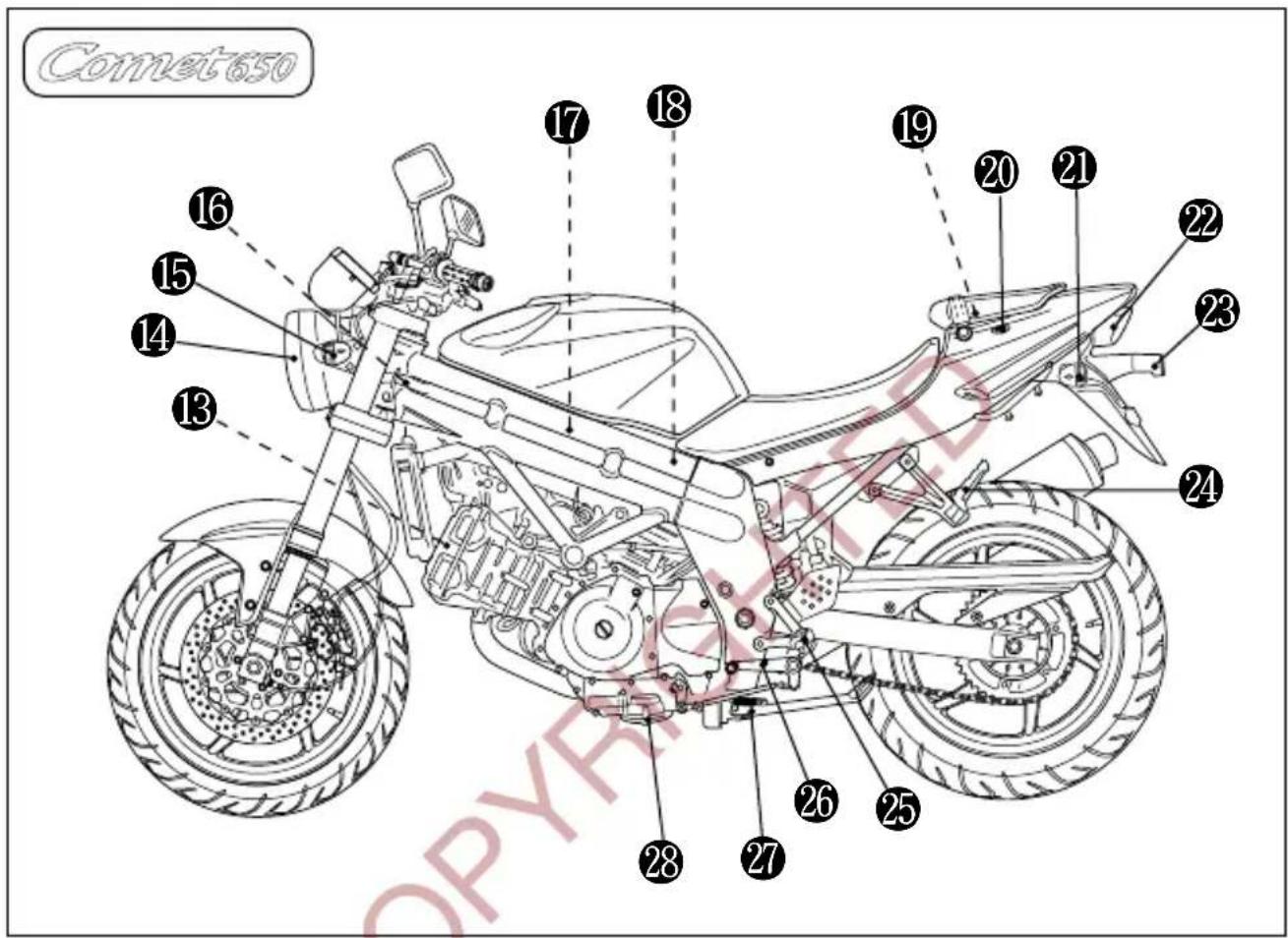 HYOSUNG Comet GT650S - COOLANT RESERVOIR TANK - 2