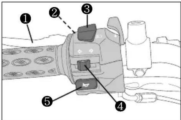 HYOSUNG Comet GT650S - LEFT HANDLE SWITCH - 1