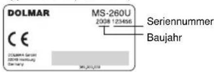 DOLMAR MS-330 C - Teilebezeichnung - 1