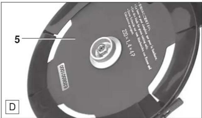 DOLMAR MS-250 - Montage des 4-Zahn-Schlagmessers oder des 8-Zahn-Wirbelblattes - 2