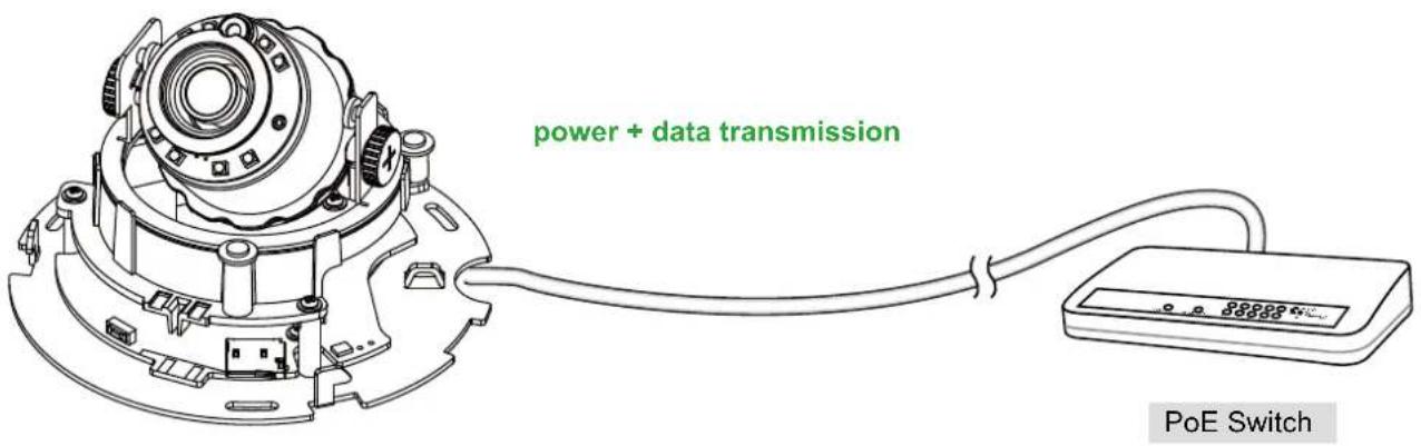 Vivotek FD8154-F4 - When using a PoE-enabled switch - 1