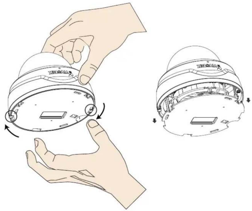 Vivotek FD8154-F4 - Removing Dome Cover - 1